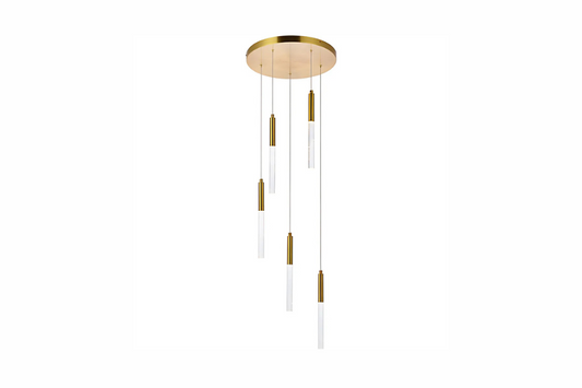 Ruelle 5 Light 16 inch Gold Pendant Ceiling Light