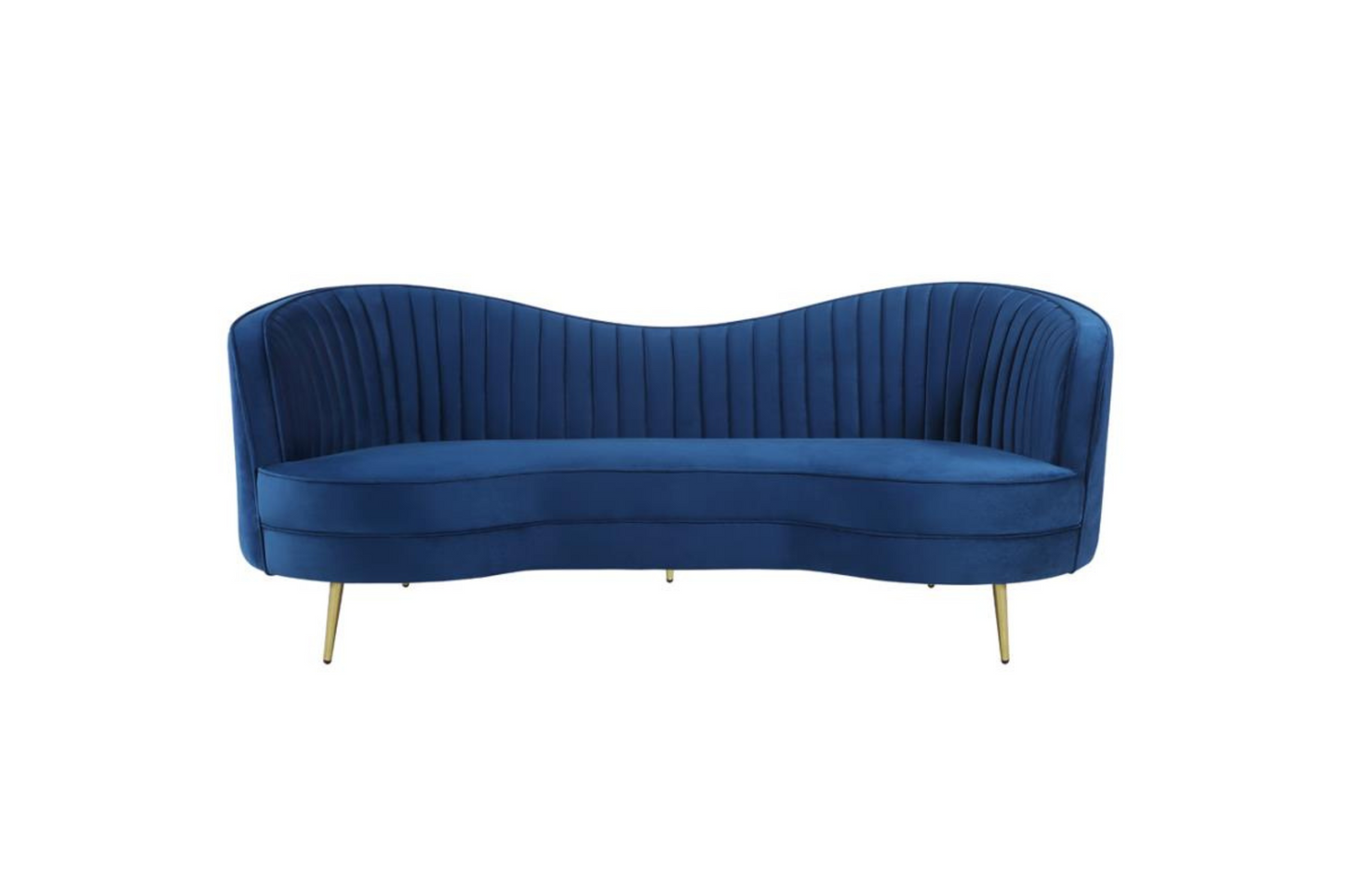 Sophia Upholstered Camel Back Sofa Blue Model 18506861