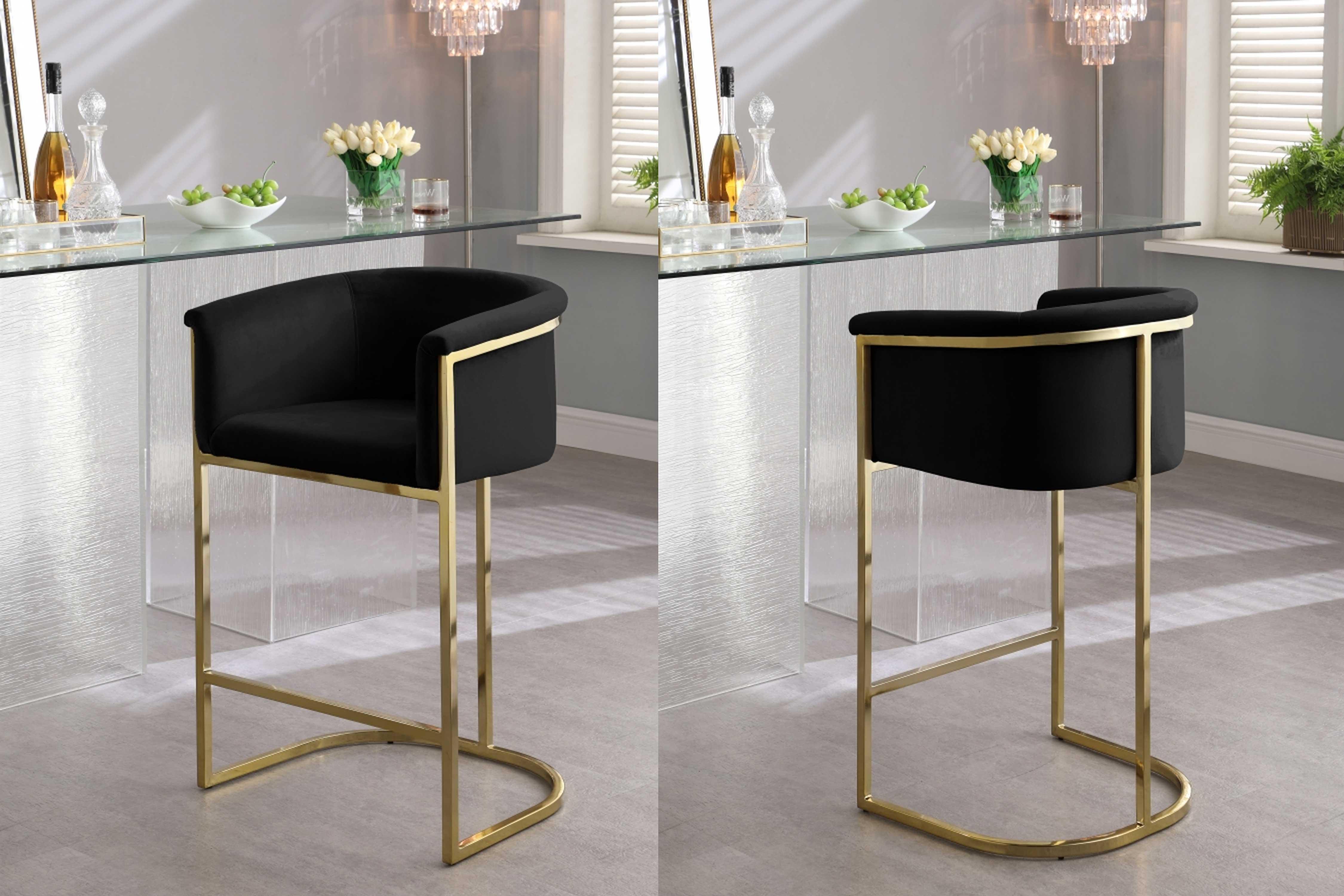 Donatella velvet counter stool new arrivals