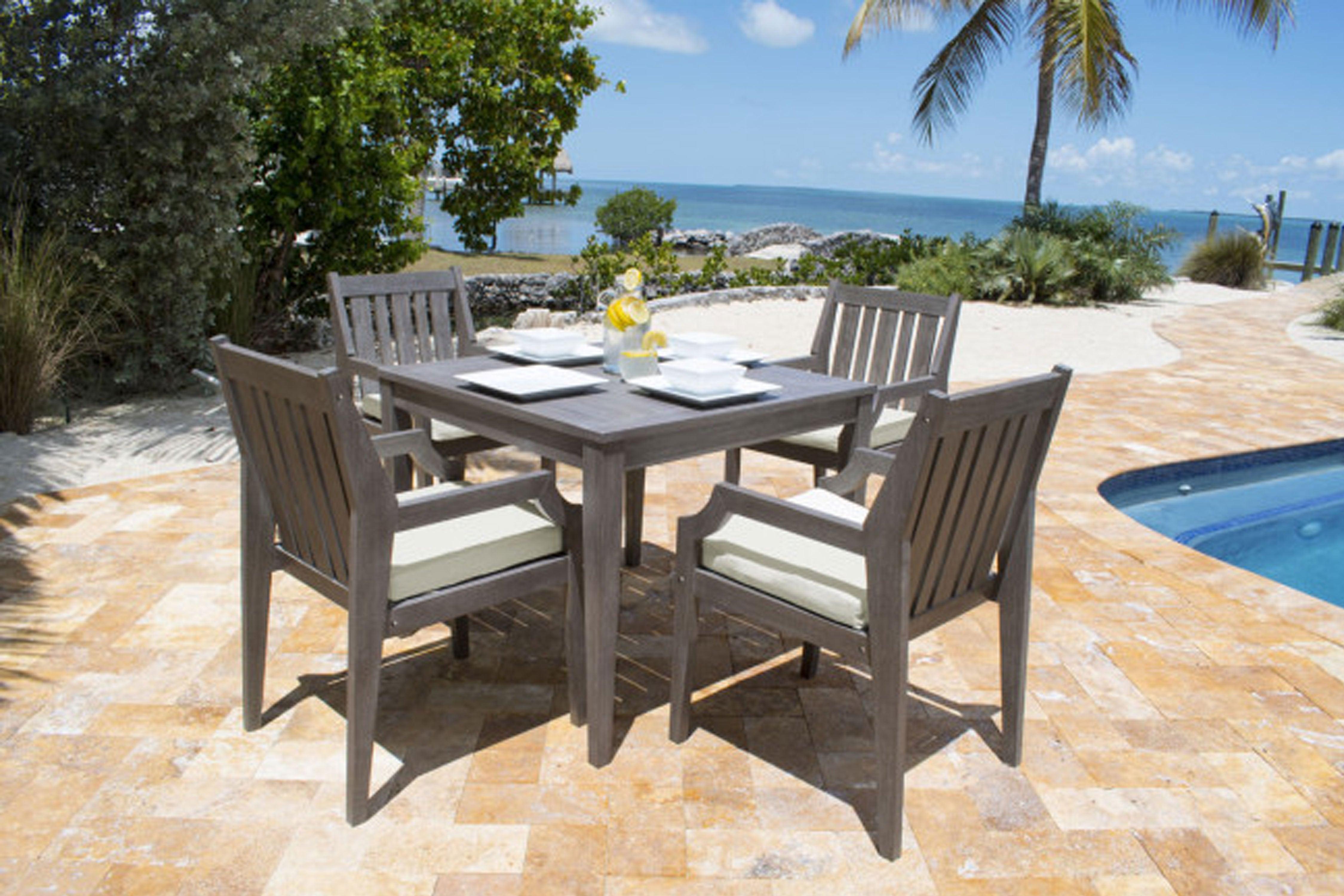 Poolside 5 PC Dining Set SKU PJO 2701 GRY 5DA Venini Furniture